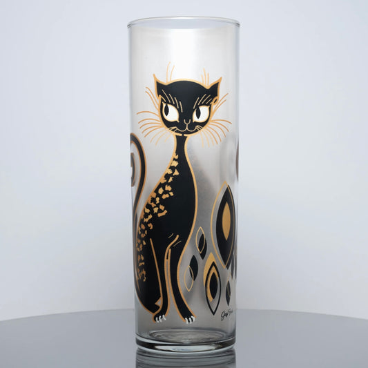 "Purrrfection" Collins Glass - 13.5oz (Gold)